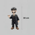 3D-geprint Luigi gangsterfiguur van 27 cm in Peaky Blinders stijl met pet, sigaar en snor