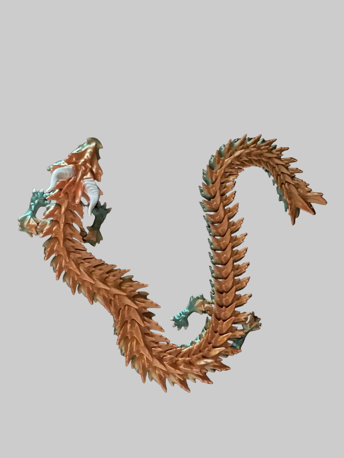 3D-geprinte beweegbare articulated draak van 47 cm in meerdere kleuren en regenboog