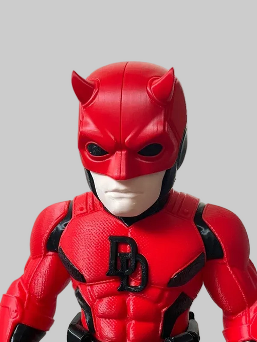 3D-geprint Daredevil superheldenfiguur van 27 cm in rood met zwarte detail
