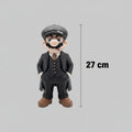 3D-geprint Super Mario gangsterfiguur van 27 cm in Peaky Blinders stijl met pet en snor